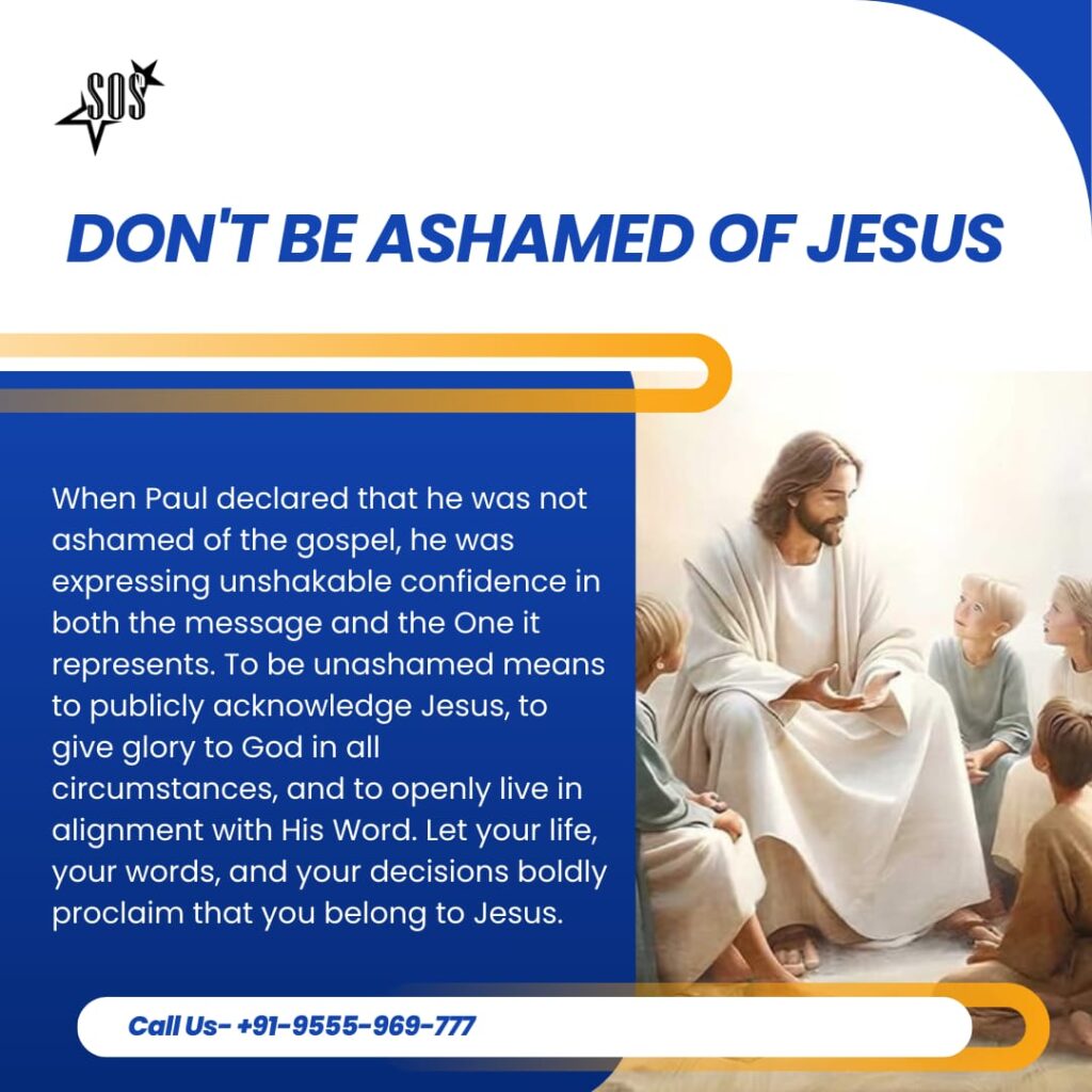 Jesus teaching disciples about bold faith and not being ashamed of the gospel.