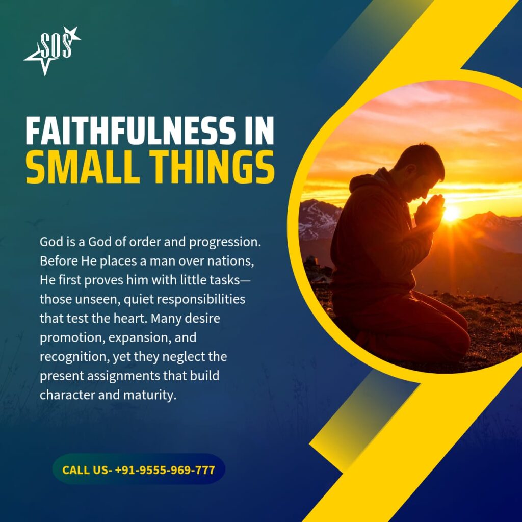 Christian devotional about faithfulness in small things and the reward of hidden obedience.