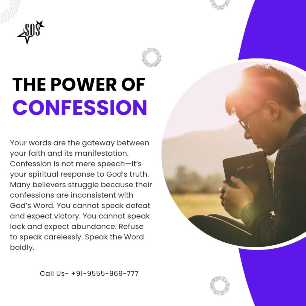 Believer holding Bible and meditating on the power of confession