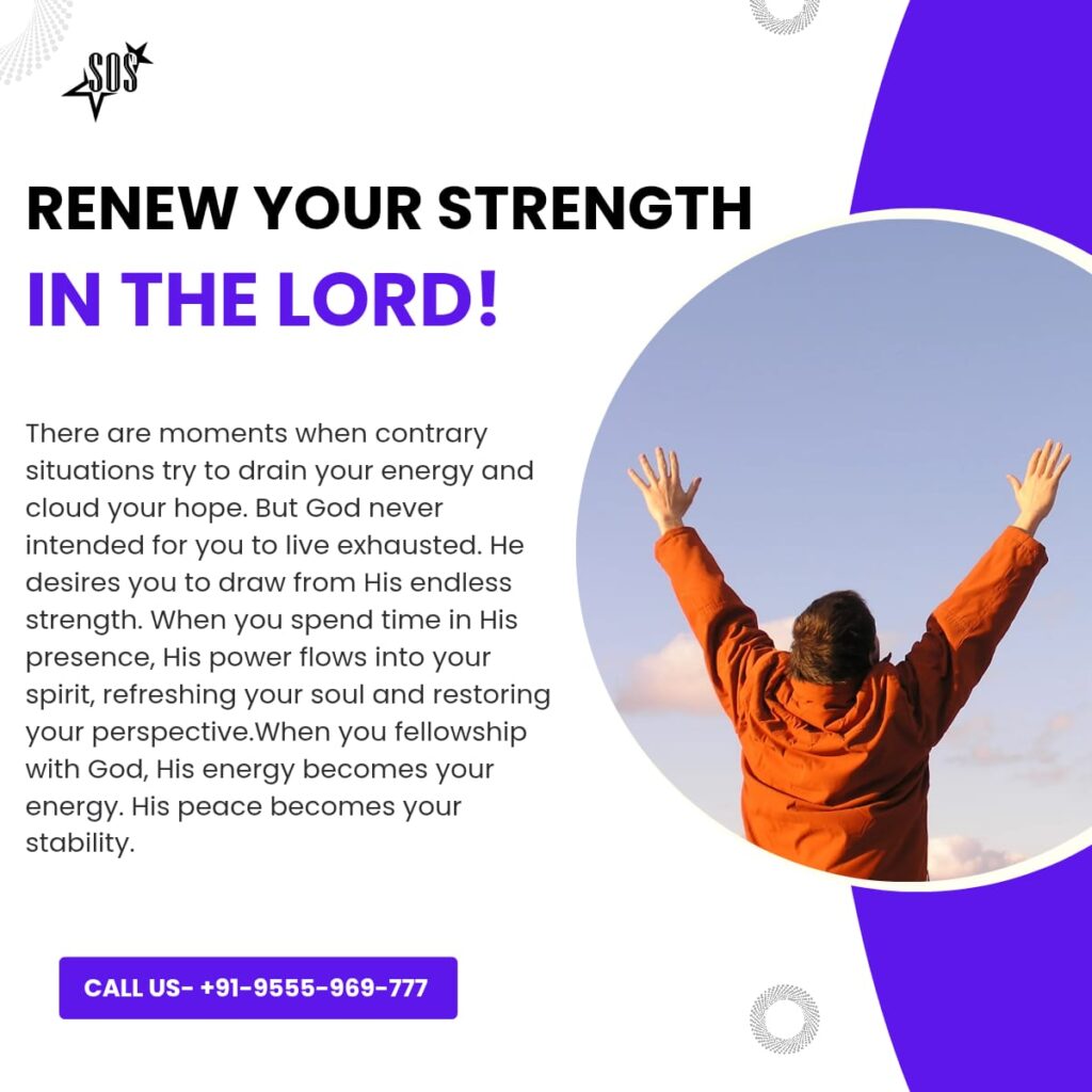 Person raising hands to the sky symbolizing renewed strength and divine energy.