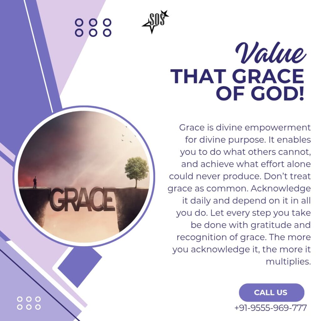 Value the Grace of God Christian devotional image