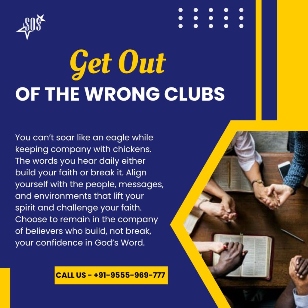 Get Out of the Wrong Clubs Christian devotional image