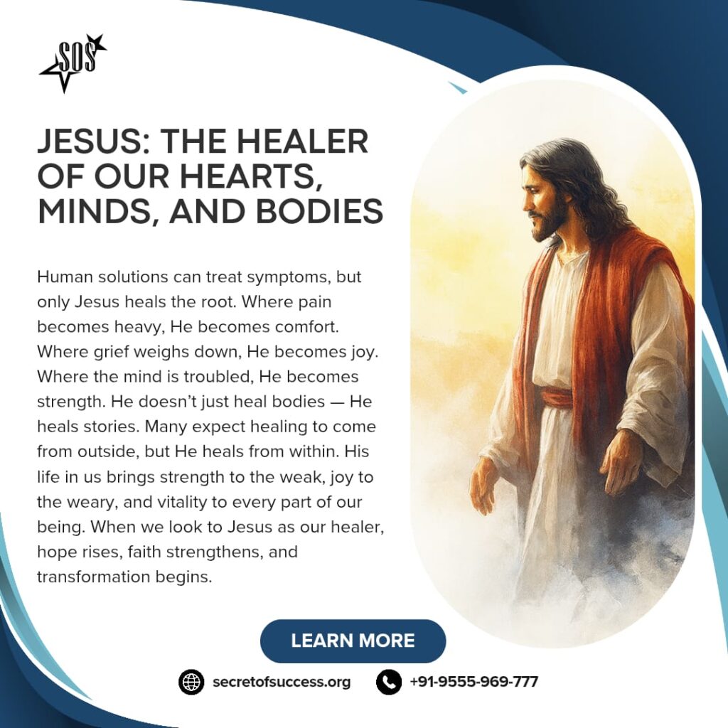 Jesus healing hearts minds and bodies devotional illustration