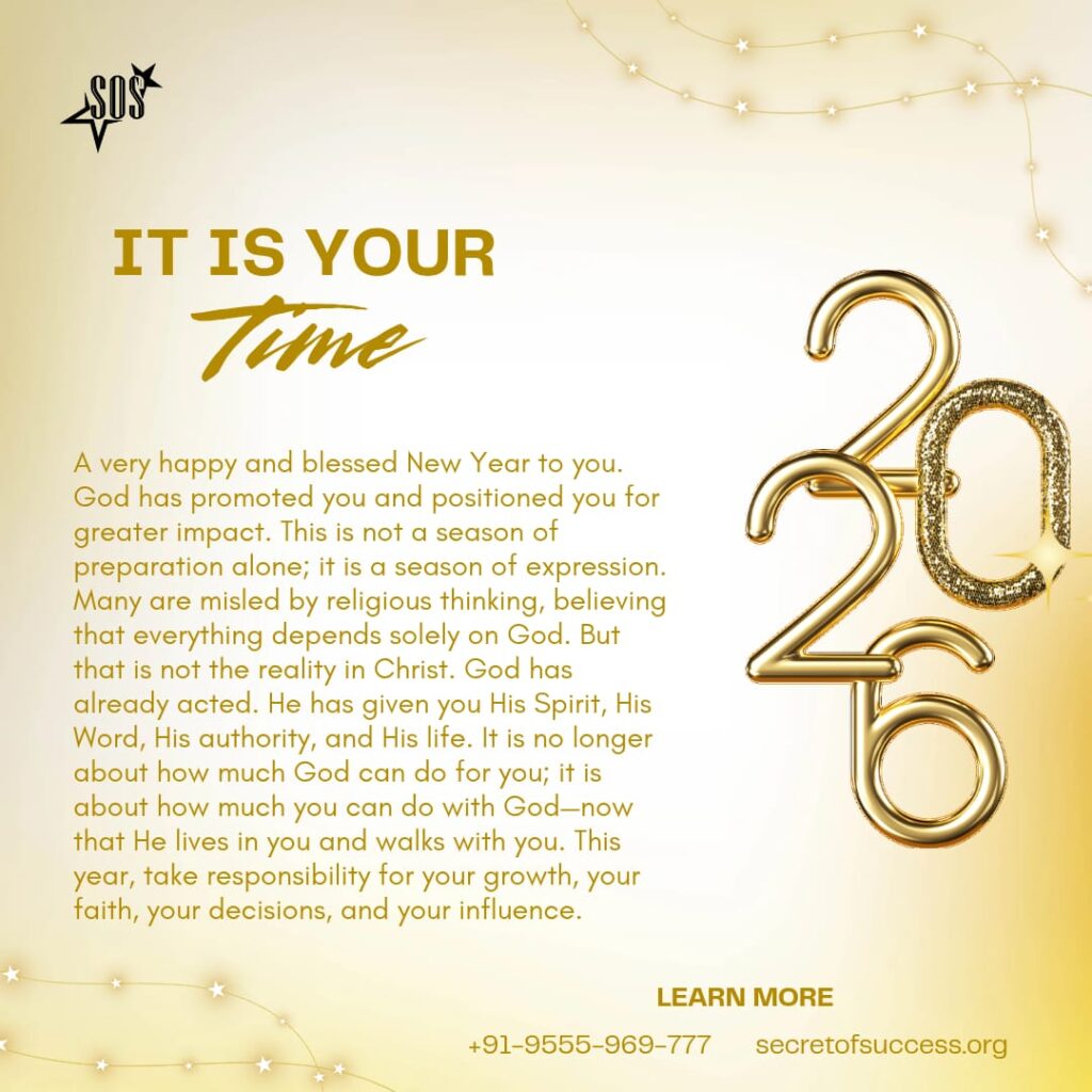 Golden 2026 image symbolizing it is your time to manifest as a son of God in Christ