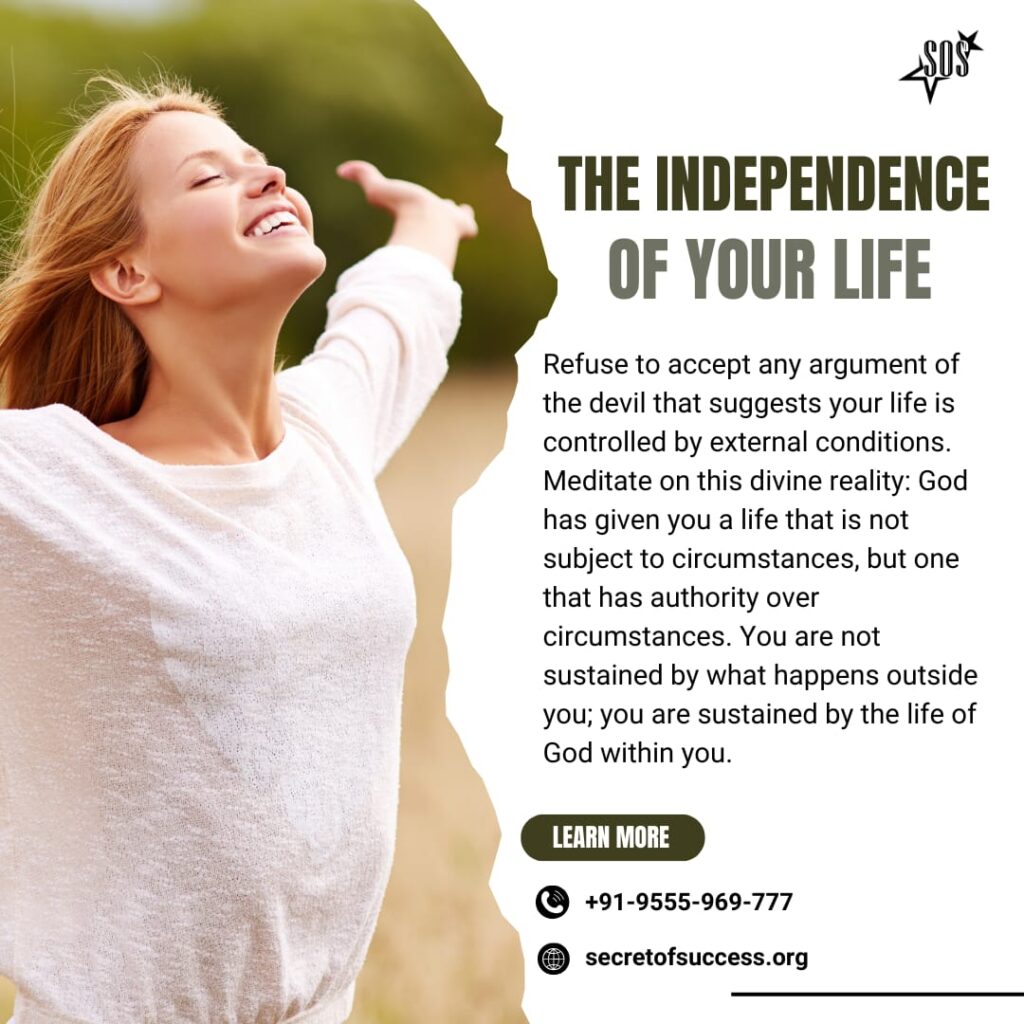 independence of life in Christ John 5:26 divine life