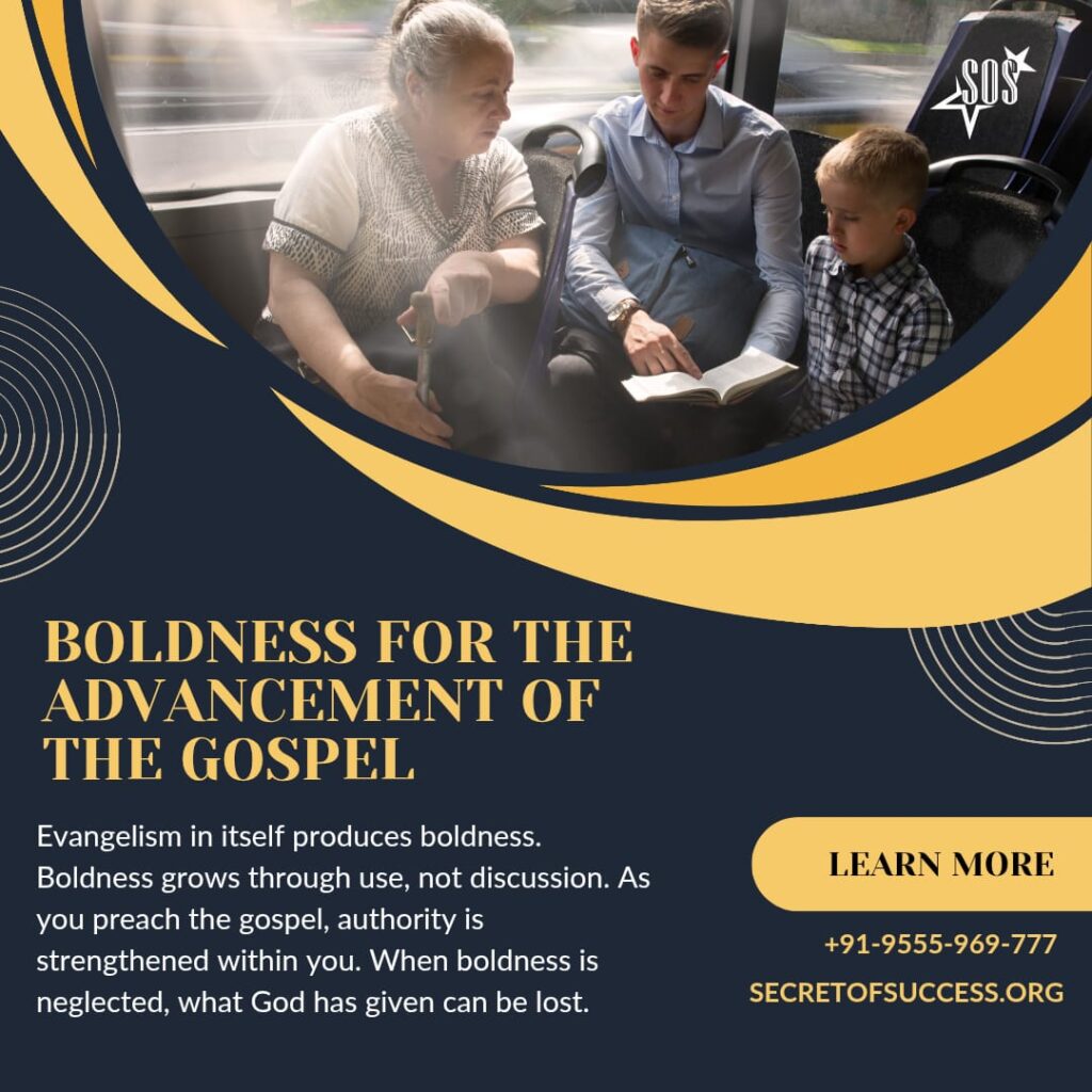 Christian boldness in preaching the gospel with Holy Spirit authority