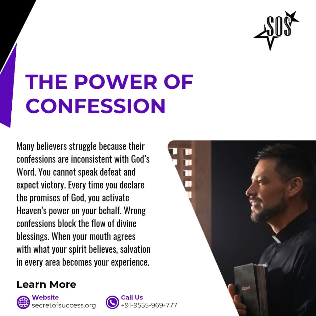 Man holding a Bible, symbolizing the power of confession and speaking God’s Word in faith