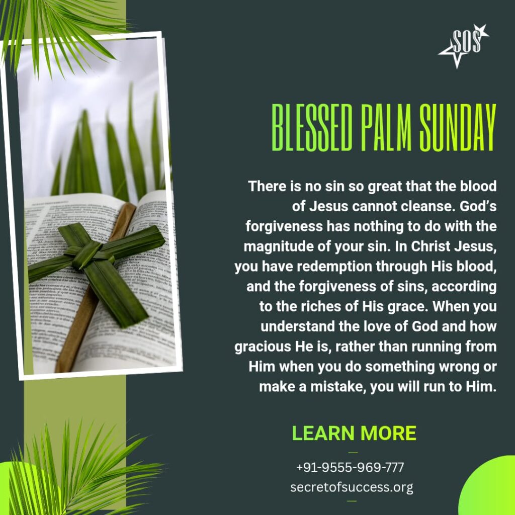 palm sunday cross made of palm leaves on bible representing jesus triumphal entry and forgiveness