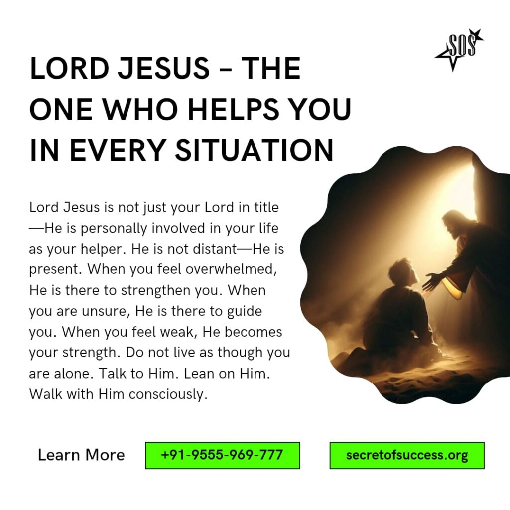 Jesus helping a person symbolizing divine support and guidance in every situation