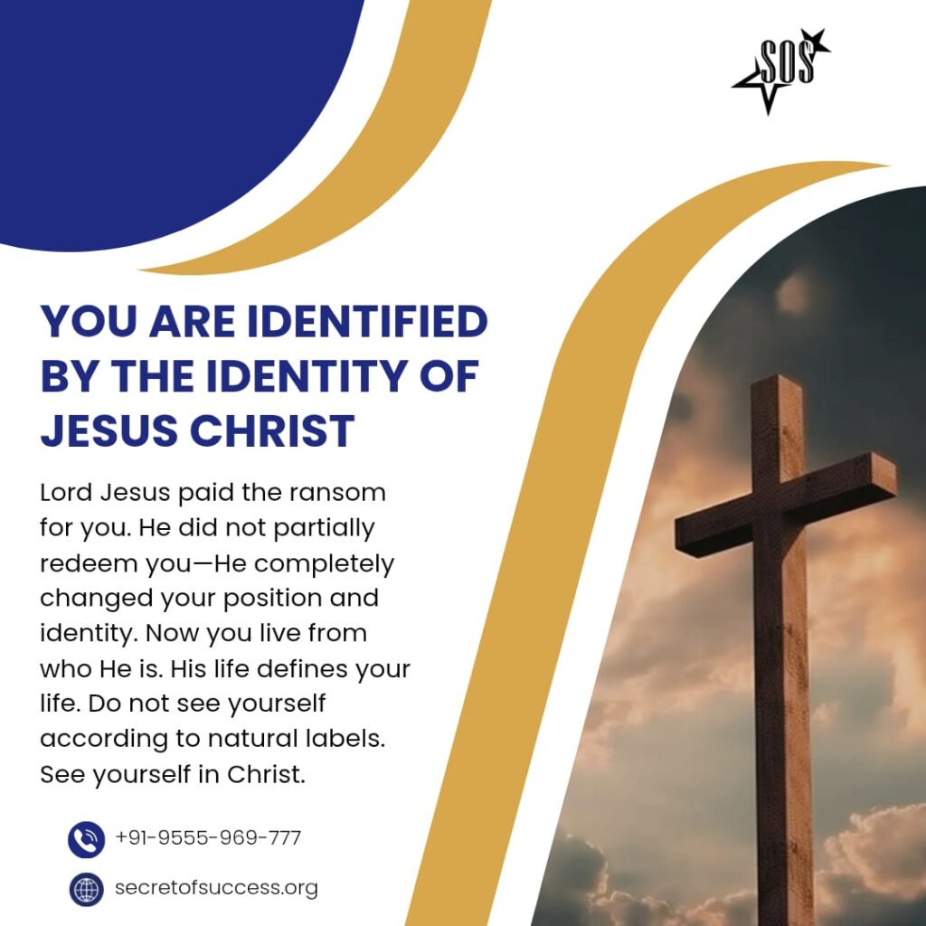 Cross with light representing identity in Jesus Christ and redemption from darkness