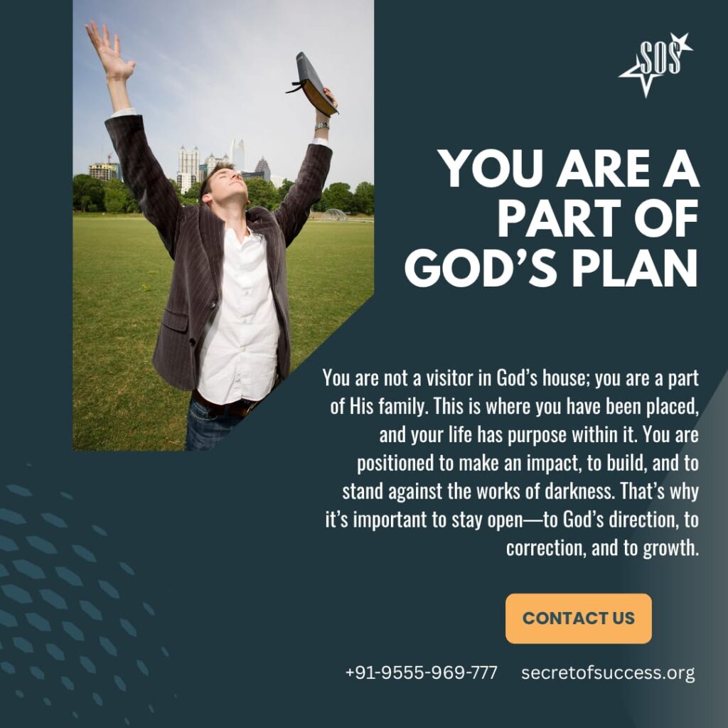 Christian man lifting Bible in joy representing being part of God’s plan and purpose in Christ