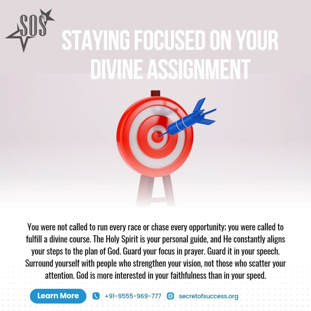 target with arrow hitting center representing focus on divine assignment in Christian life