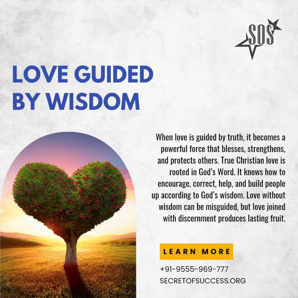 Heart-shaped tree in a golden field illustrating biblical love guided by wisdom and discernment based on Philippians 1:9 Christian devotional.