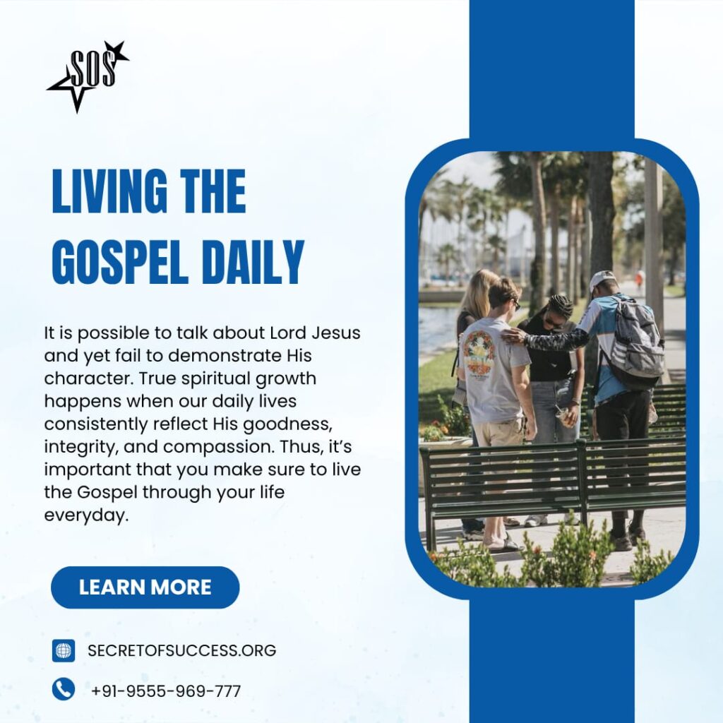 Living the Gospel Daily Christian devotional about reflecting the character of Jesus Christ through daily life based on 2 Corinthians 3:2.