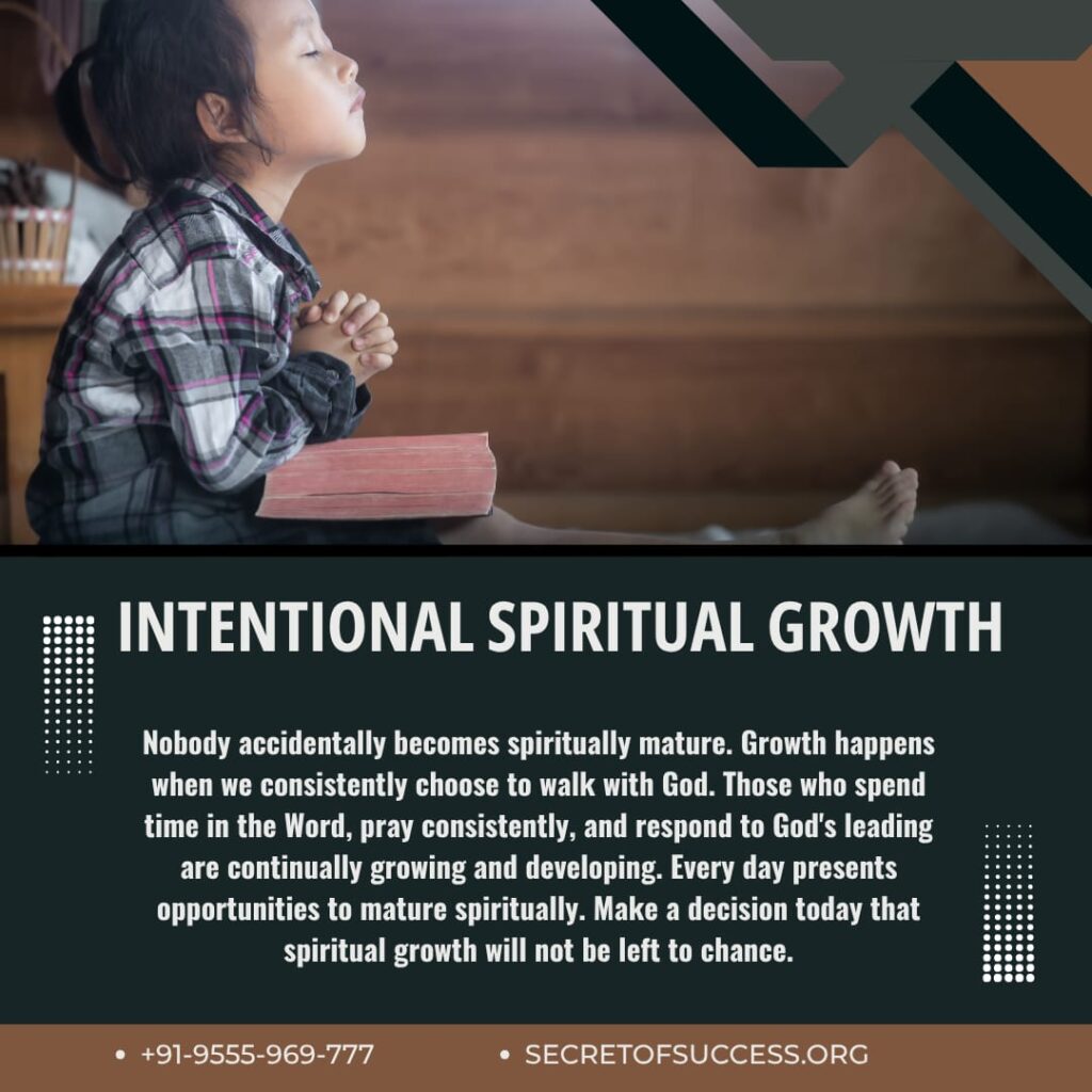 Child praying beside a Bible symbolizing intentional spiritual growth through prayer, faith, and God's Word.