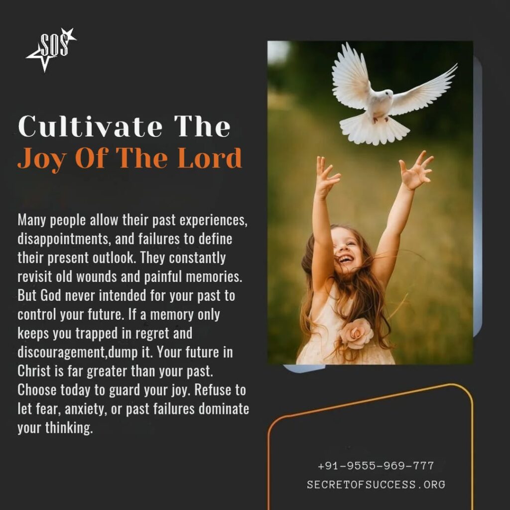 Joyful child reaching toward a white dove symbolizing the joy of the Lord, spiritual strength, peace, hope, faith, and victory in Christ from Nehemiah 8:10.