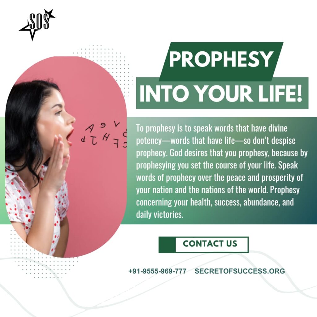 Prophesy Into Your Life Christian devotional based on Joel 2 verse 28 encouraging believers to declare God's promises through prophecy.