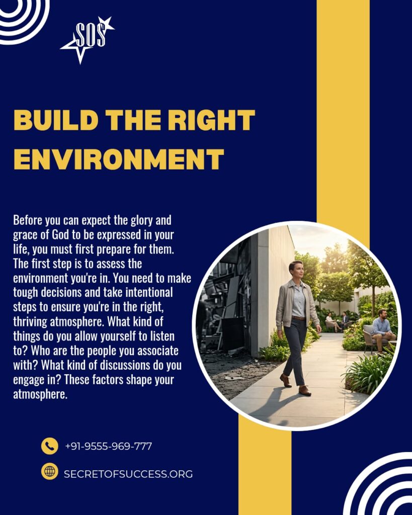 Build the Right Environment Christian devotional based on 1 Corinthians 15:33 encouraging believers to cultivate a godly atmosphere for spiritual growth.