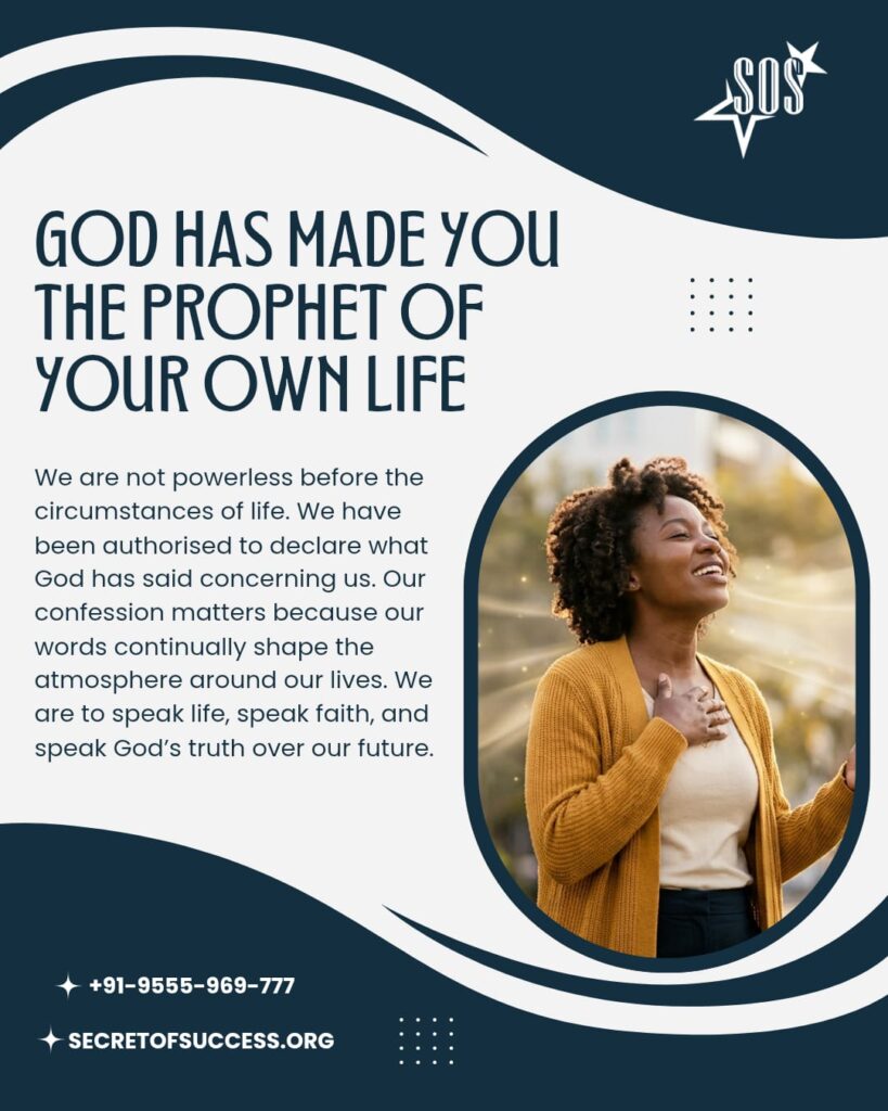 Christian devotional about speaking God's Word with faith, declaring biblical promises, and walking in the authority of Jesus Christ.