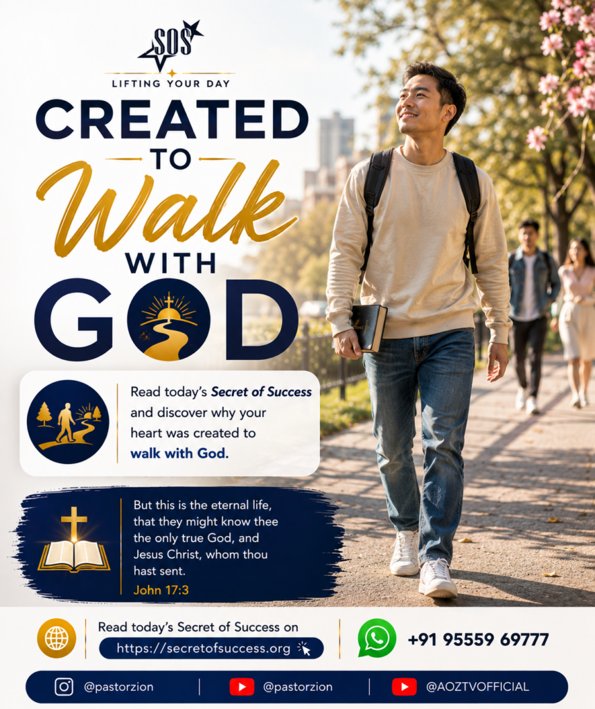 Created to Walk with God Christian devotional based on Psalm 73:25
