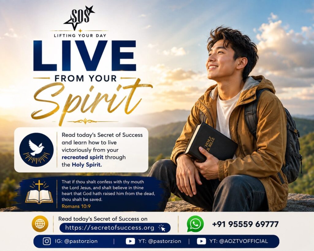 Live from Your Spirit Christian devotional about walking in the Holy Spirit