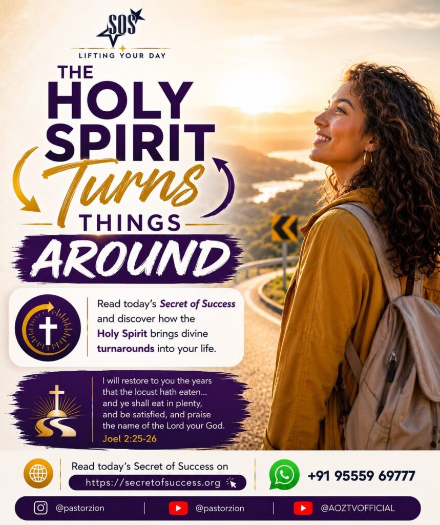 The Holy Spirit turns things around and brings divine transformation